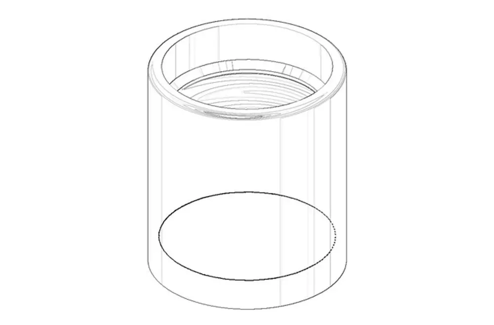 DORNBRACHT Luftsprudlerhülse ERSATZTEILE 092301067 D. 18 x 20 mm Platin, 092301067-08 Galeriebild 1